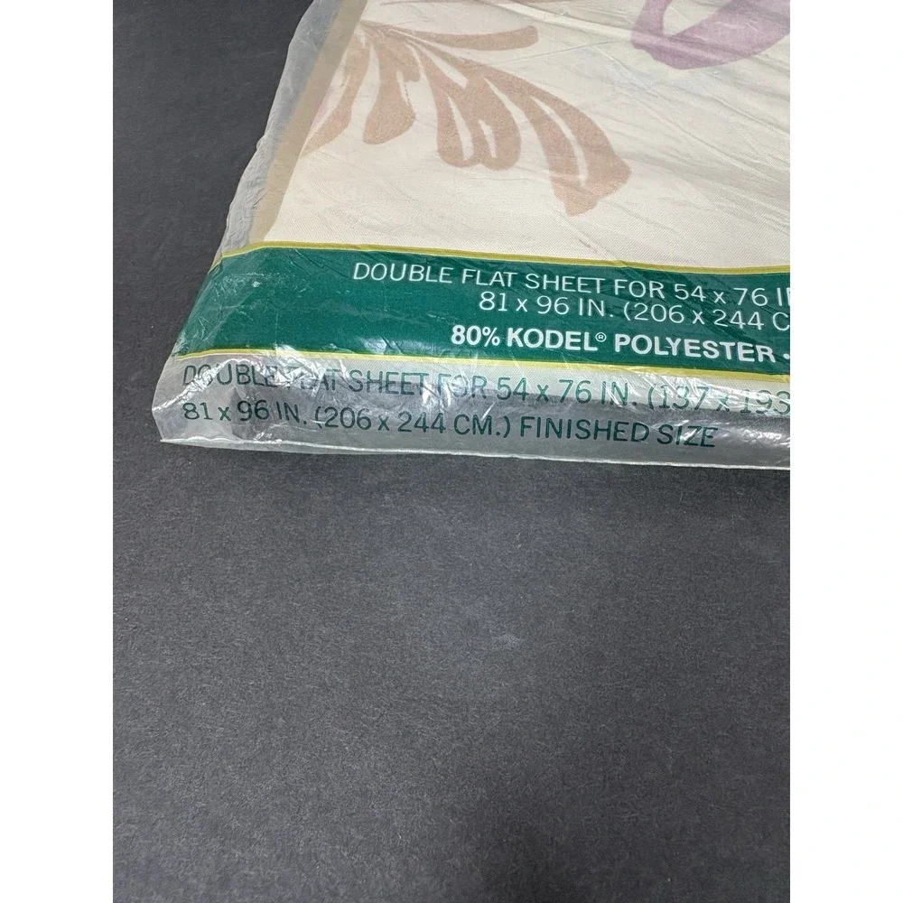 Vintage Springmaid Silk Poppies Double Flat Sheet NOS No Iron Tranquility USA